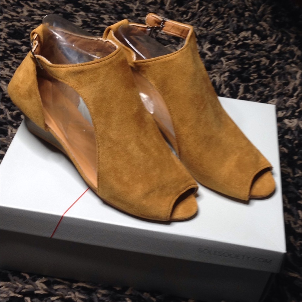 Gold Suede Sandals